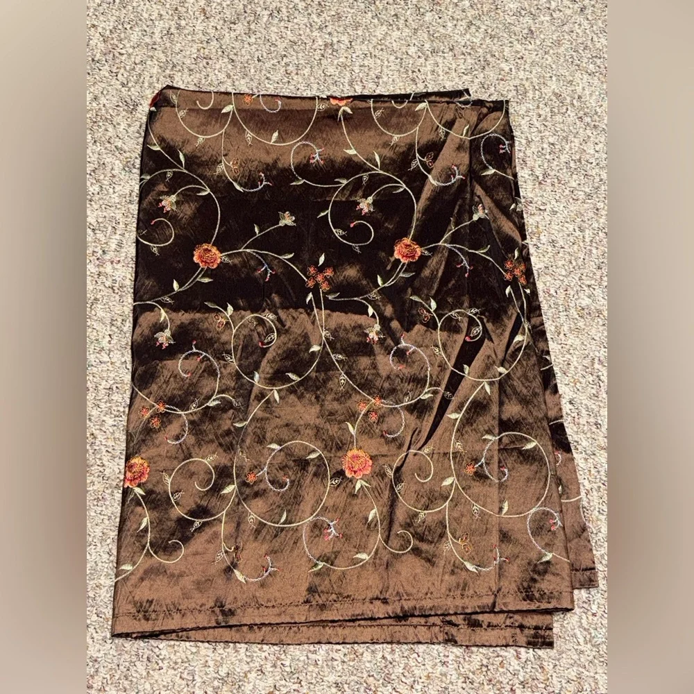 Decorative curtain 56 x‎ 84, 56x84 inches, floral brown accent curtain